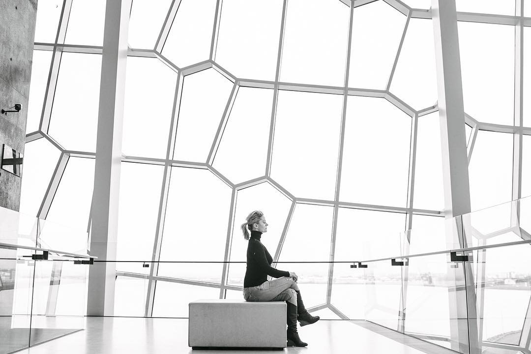 Quiet moment of contemplation in the Icelandic wilderness